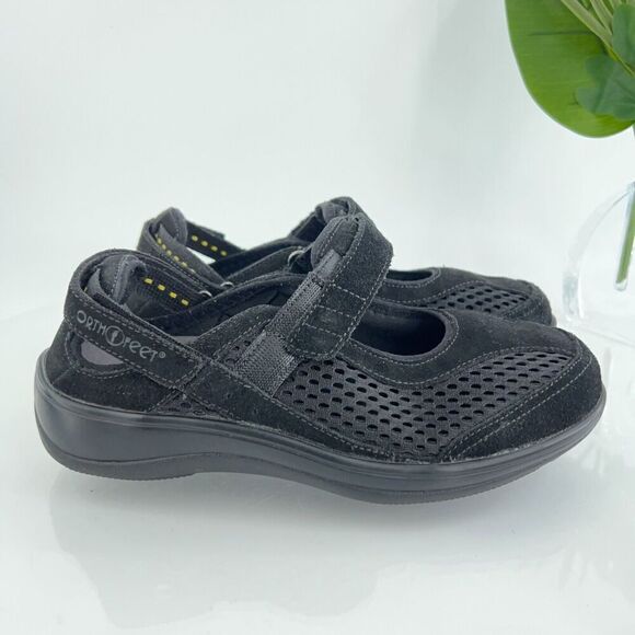 Orthofeet 893 Sanibel Mary Jane Women's 5.5 Wide Black Comfort Orthotic Shoes - Picture 3 of 12
